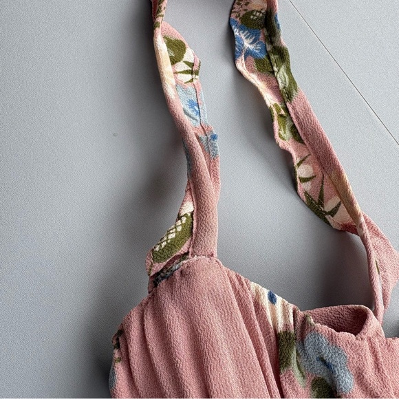 Reformation Size 12 Elyse Floral Mini Dress Smocked Waist Cottagecore Fairy - Picture 14 of 16